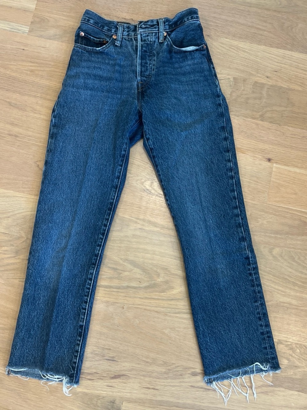 Levi's Dark Blue Straight 501 Jeans